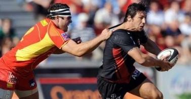 Kelleher v souboji Toulouse a Perpignan (AFP)